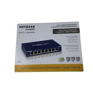 Netgear ProSafe 8-Port Gigabit Ethernet‎ Desktop Switch GS108 Plug-N-Play